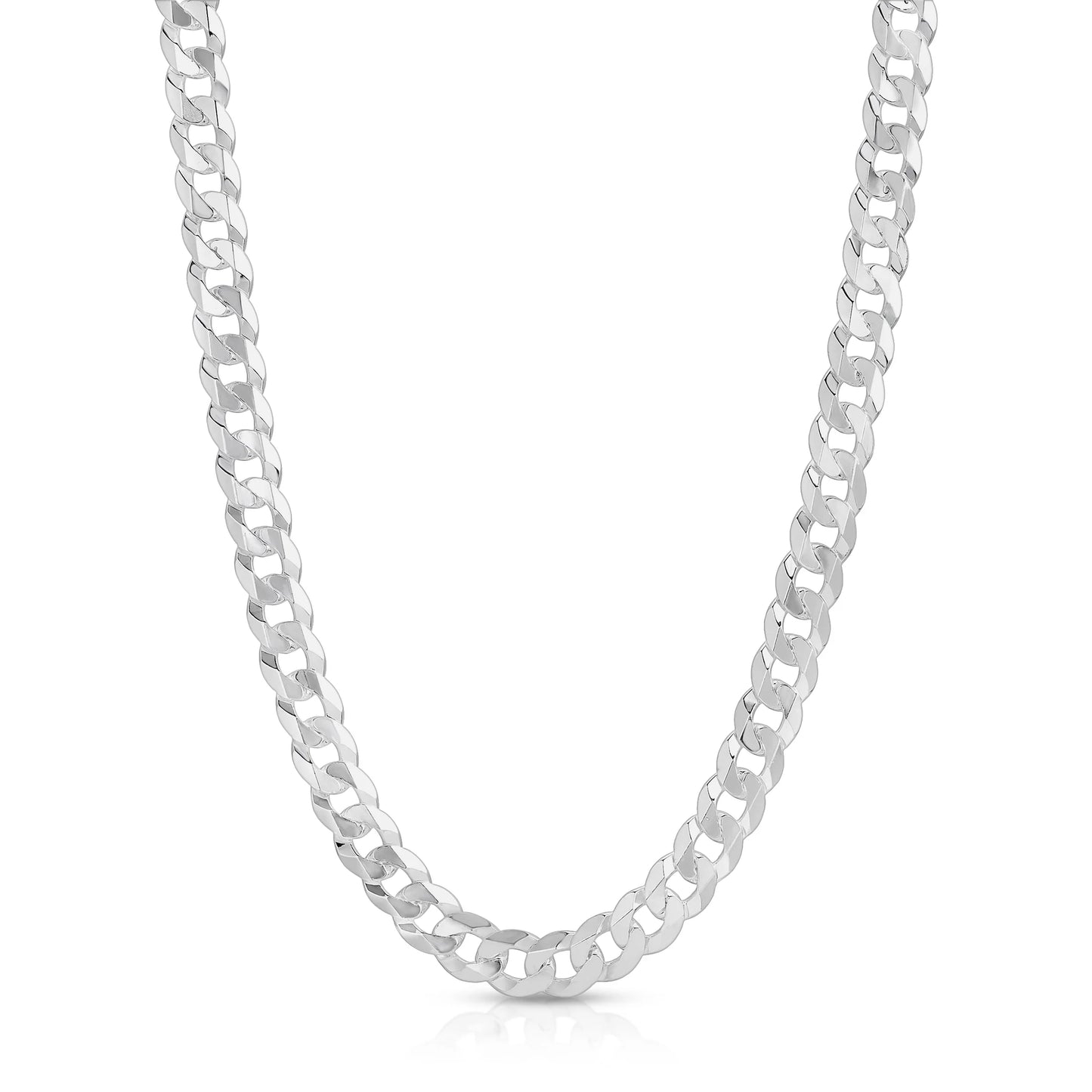 6mm Sterling Silver Flat Curb Chain