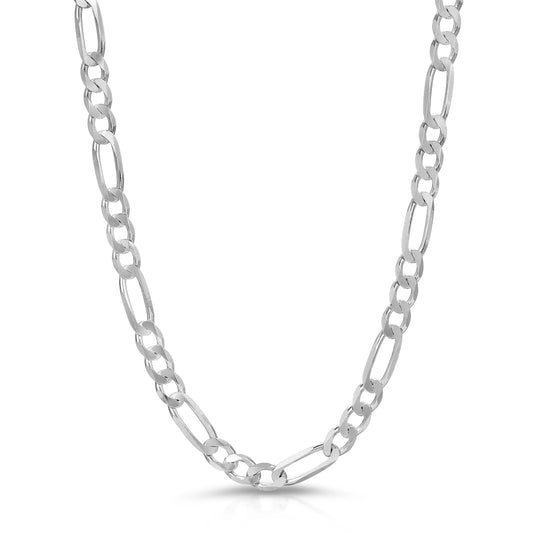 5.5mm Sterling Silver Figaro Chain