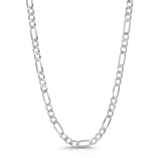 4mm Sterling Silver Figaro Chain