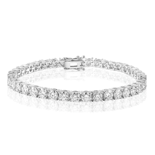 Sterling Silver 2.5mm Moissanite Tennis Bracelet